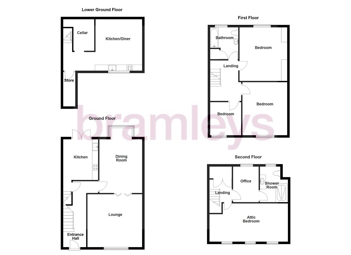 122 Birkby Hall Road, Birkby - all floors.JPG