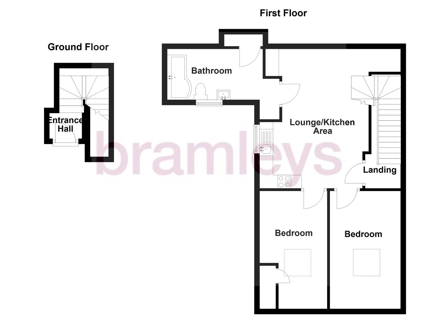 Flat 2, 4 Concord Street, Honley - all floors.JPG