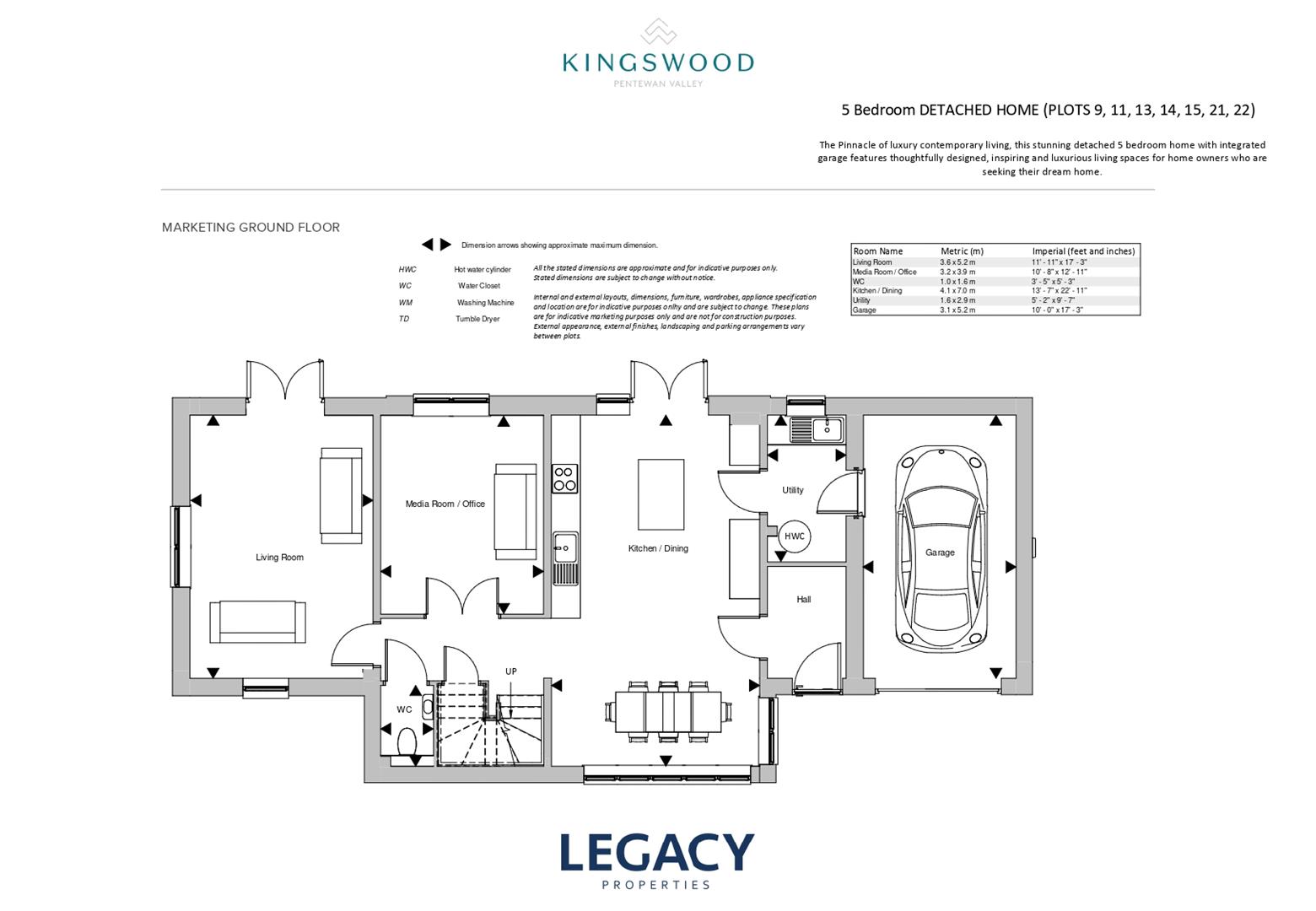5 Bedroom Detached House (Plots 9, 11, 13, 14, 15,