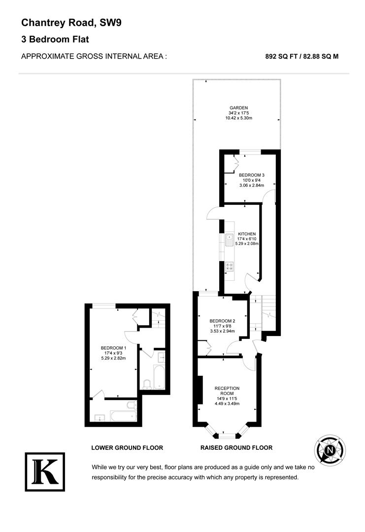 Ground Floor Flat, 2 Chantrey Road, Brixton, SW9 9