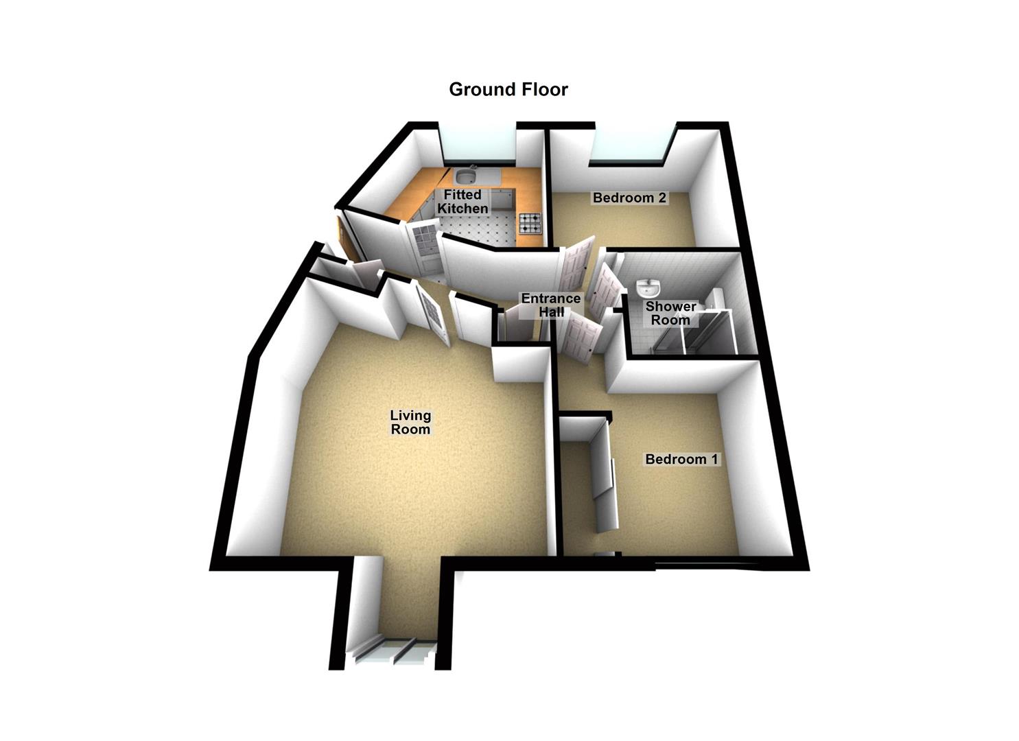 3d carpet Flat 2, 1 Lulworth Drive.JPG