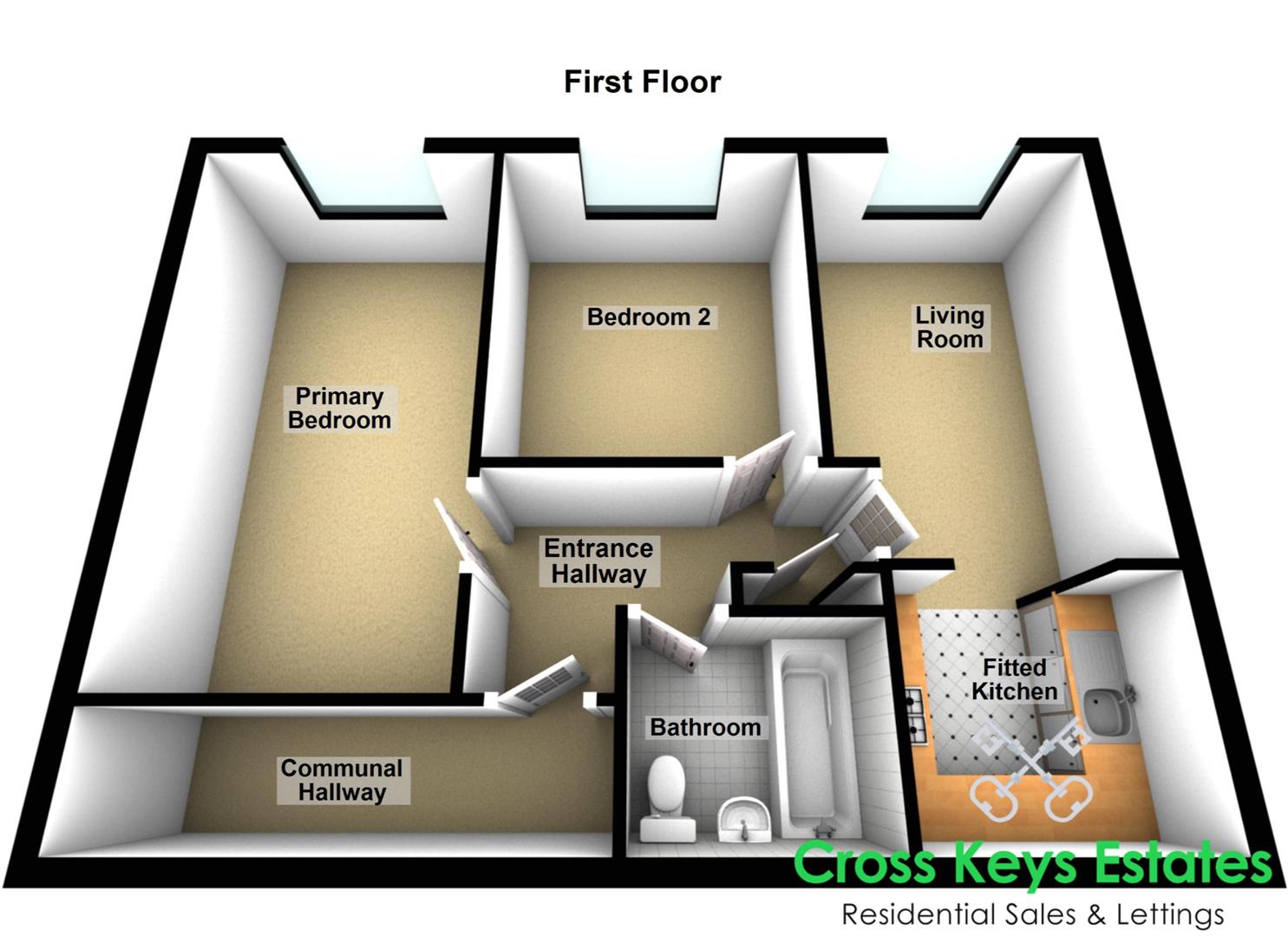 Flat 9, Chapter One Albert Road 3D - First Floor.J