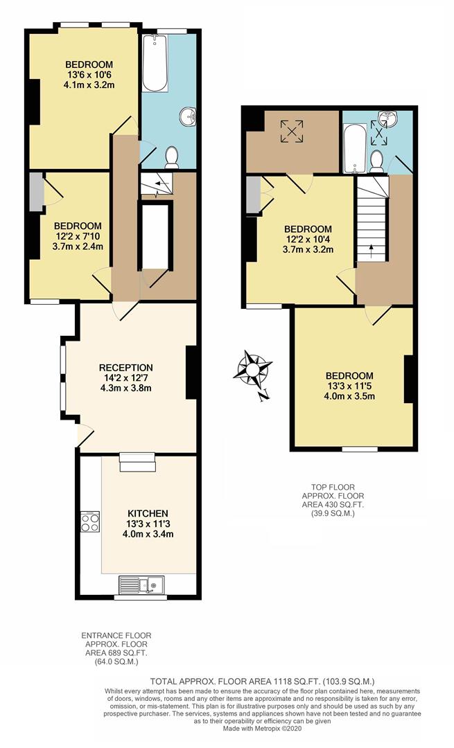 54b Gilbey Road, Tooting SW17 0QG floorplan colour