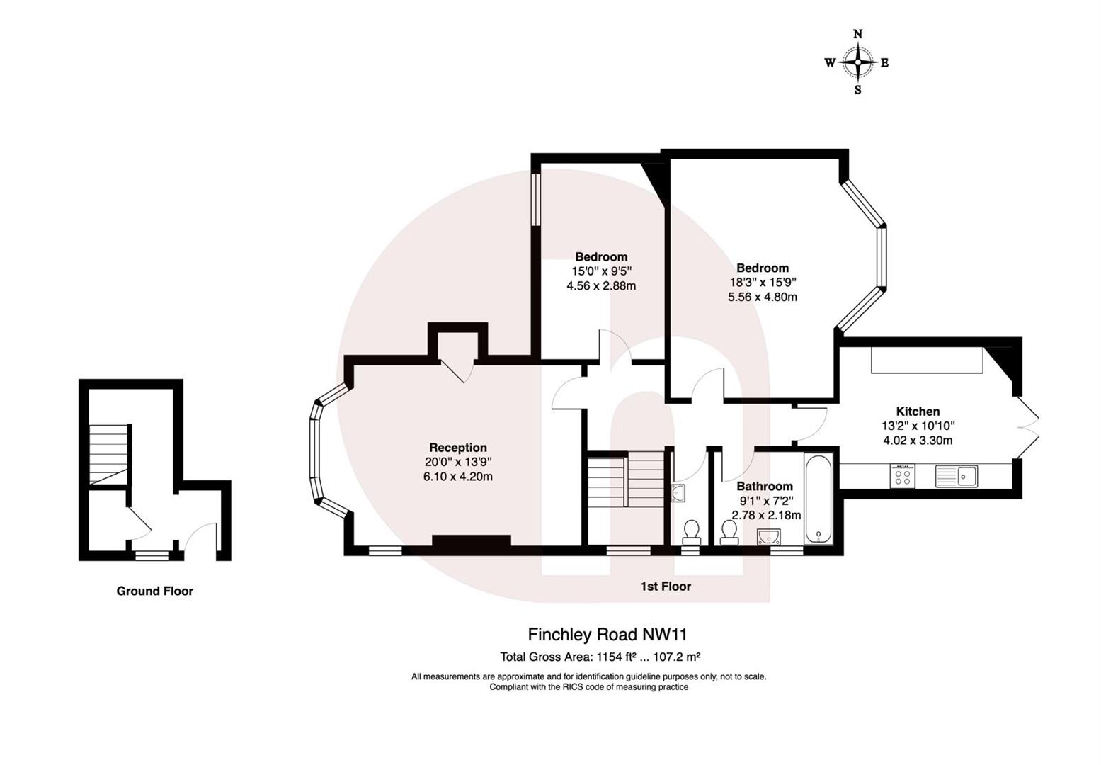 1st floor flat 670 Finchley road nw11 7np Watermar
